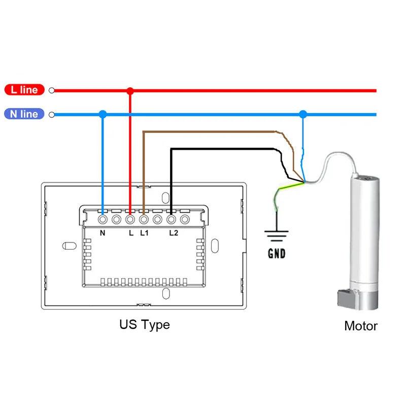 

NEW-Curtain Switch Wifi Smart Curtain Switch 2Nd Generation US Regulatory Curtain Switch WiFi Electric Shutter Switch