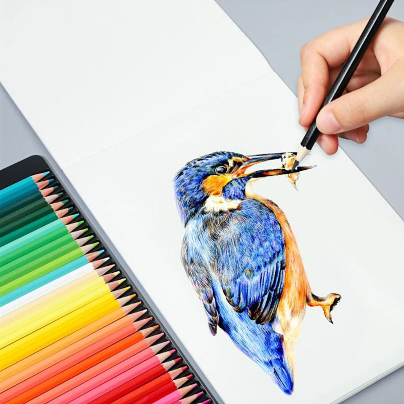 

12/36/72/120Pcs Oily Color Pencil Set Thick Core Drawing Sketch Colored Pen Kit C90C