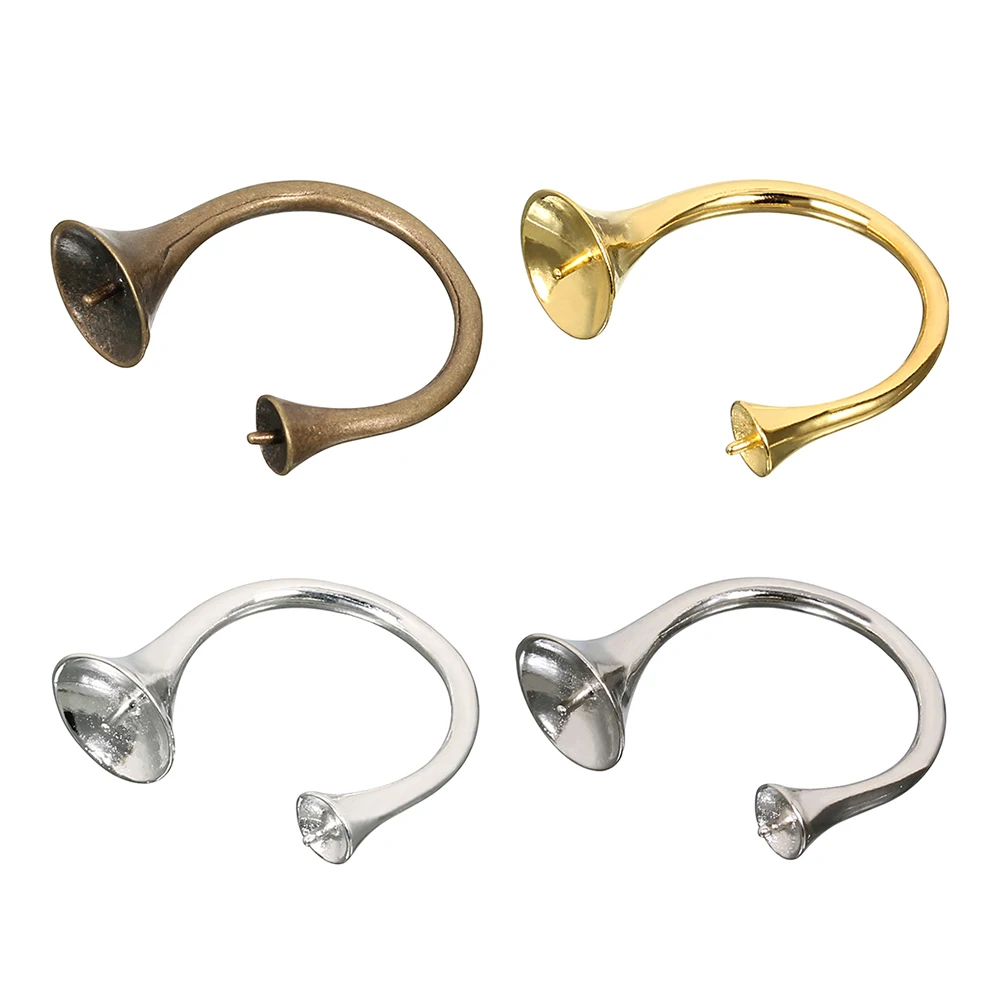 5 шт./лот медные Открытые Кольца двойная основа кабошона мм 10 Безель для круглых