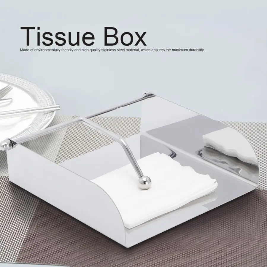 Нержавеющая сталь Отель домашний офис Настольный бумажный стол коробка для