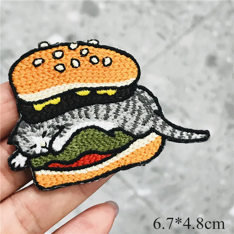 Высокое качество 1 шт. суши пончик Кот смешная рыба Япония Аниме вышитая