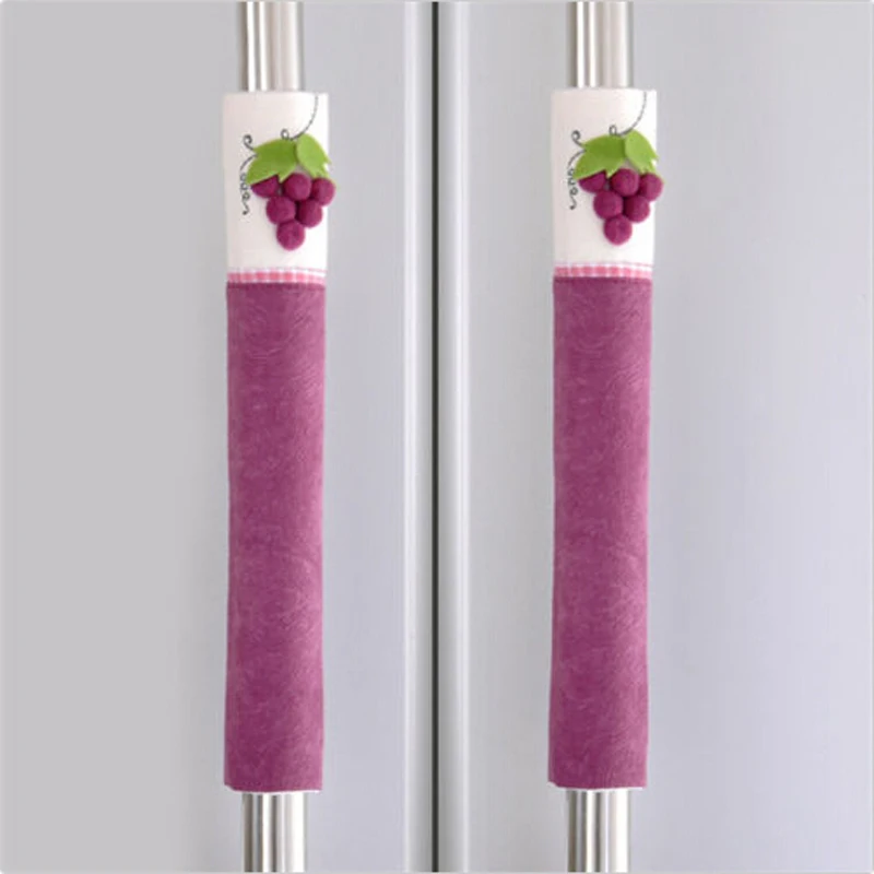 

1Pair Cotton Refrigerator Handle Cover Practical Fridge Door Stand Handle Covers Double-door Fridge Gloves Kitchen Door Knob