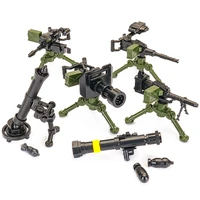 moc ww2 heavy machine gun blocks swat military soldiers weapons building blocks maxim gun bricks accessories assemble model