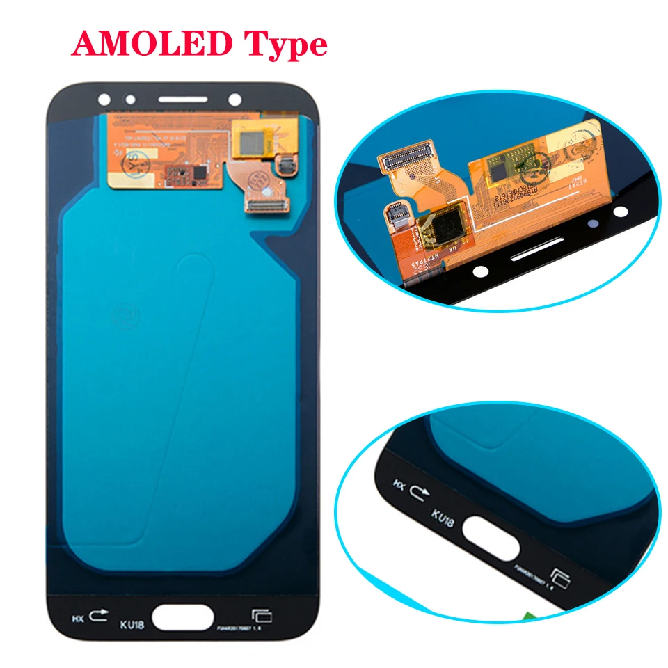 Super Amoled экран для Samsung Galaxy J7 Pro 2017 J730 J730F ЖК-дисплей сенсорный дигитайзер Замена