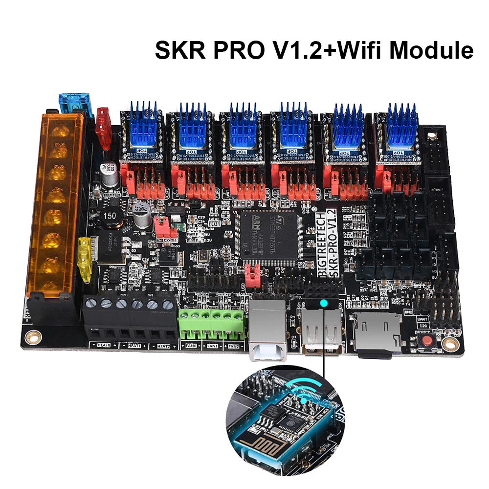 Плата контроллера BIGTREETECH SKR PRO V1.2 32 бит + модуль адаптера Wi Fi детали для 3D принтера vs