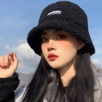 winter new wens and womens universal fisherman hat imitation cashmere cold hat multifunctional small basin hat warm down cap