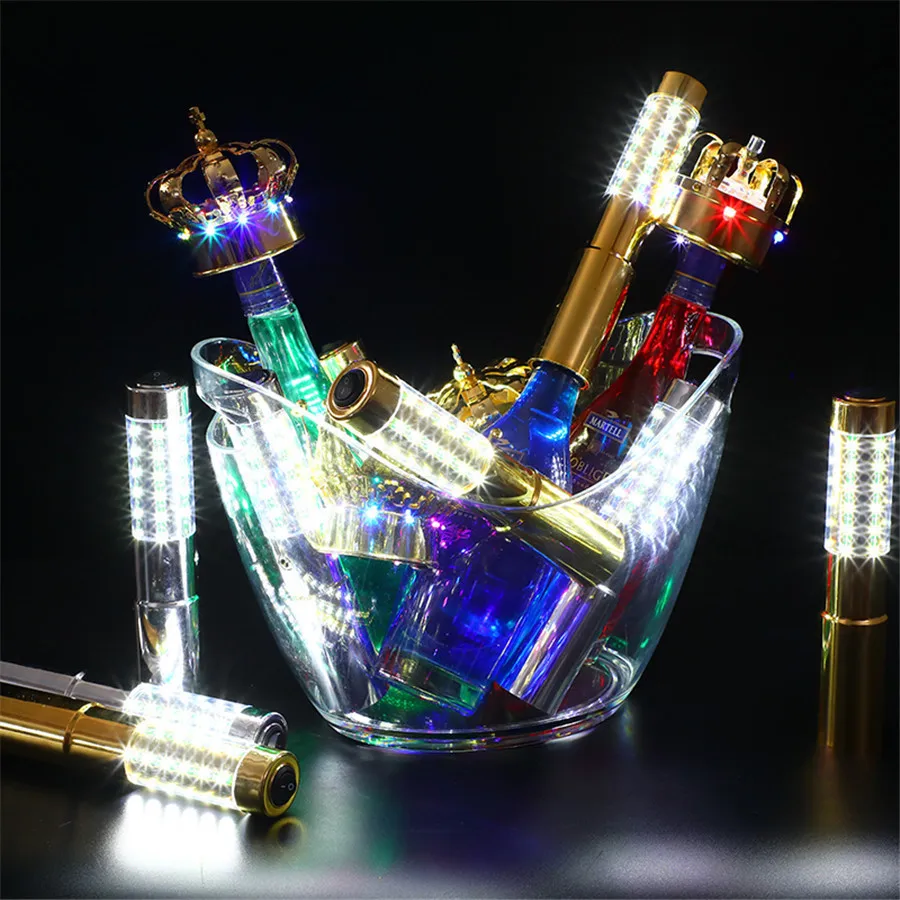 Thrisdar светодиодный стробоскоп палочка для шампанского бутылки вина сверкающие