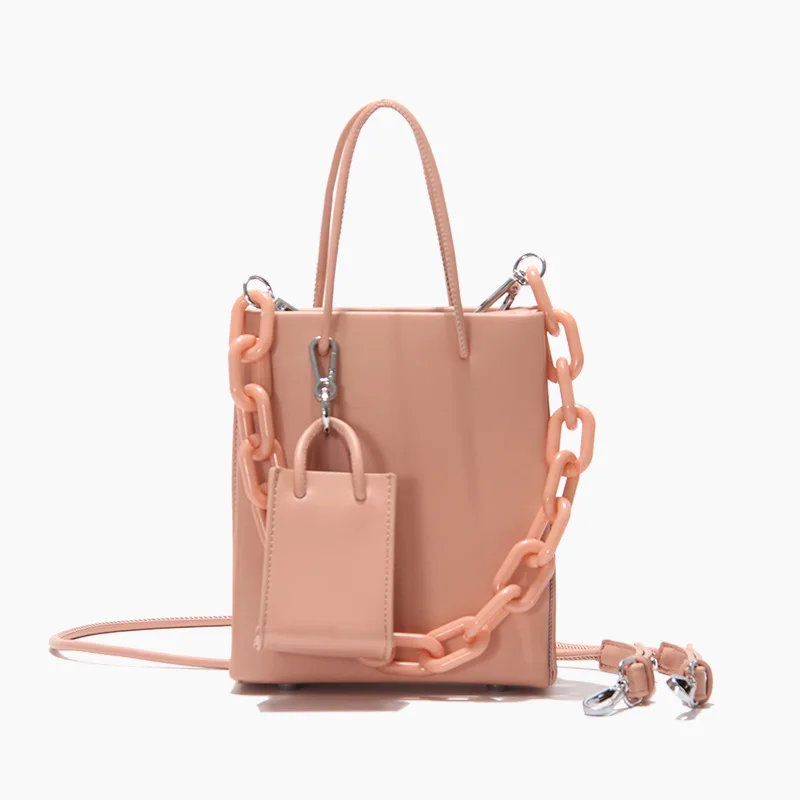 

Luxury Summer Women's Two In One Acrylic Chain Bags Son-mother Shoulder Crossbody Bucket Bags Handbags Cell Phone Bags Purses