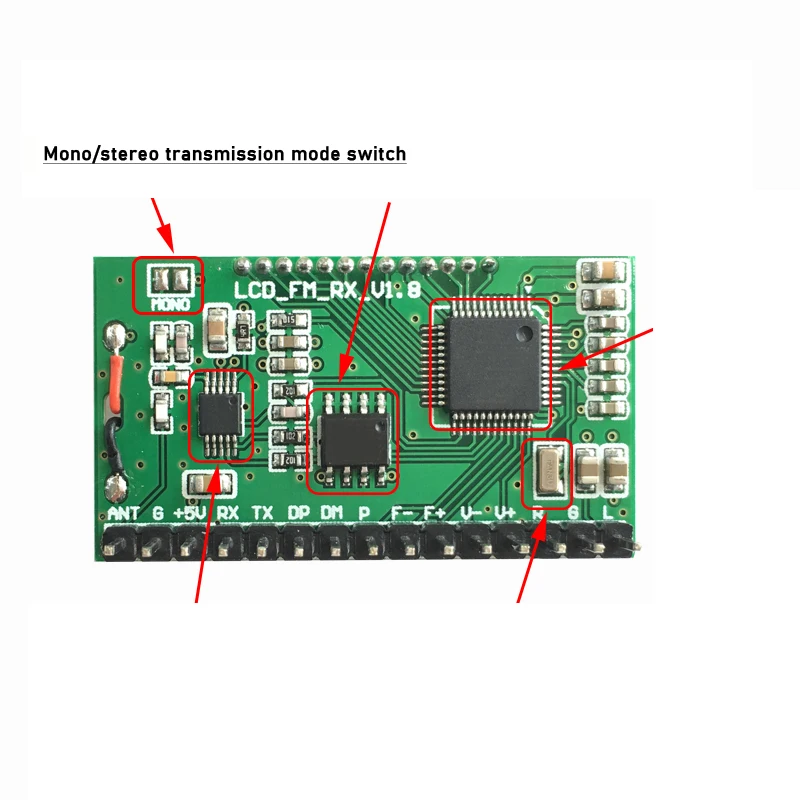 Dykbcells DSP PLL FM стерео приемник модуль 87-108 МГц частота ЖК-дисплей цифровой радио