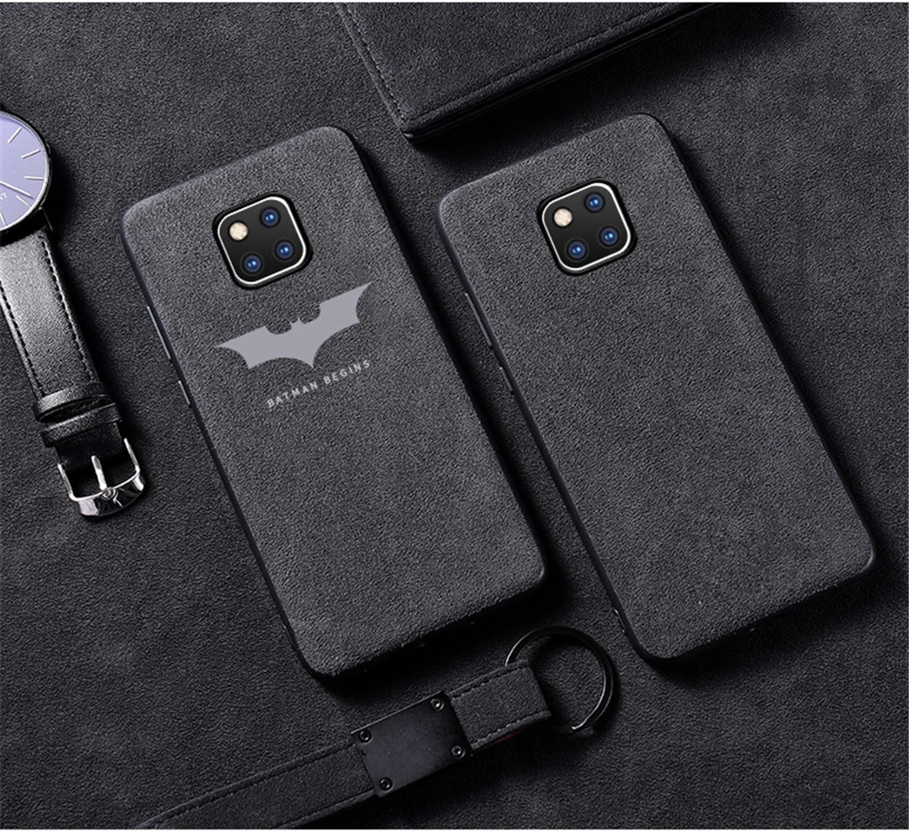 Luxury Suede Fur Leather Phoen Case For OnePlus 5 5T 6 6T 7 Pro Shockproof Batman Soft Back Cover for One Plus 6T 5T Coque Capa