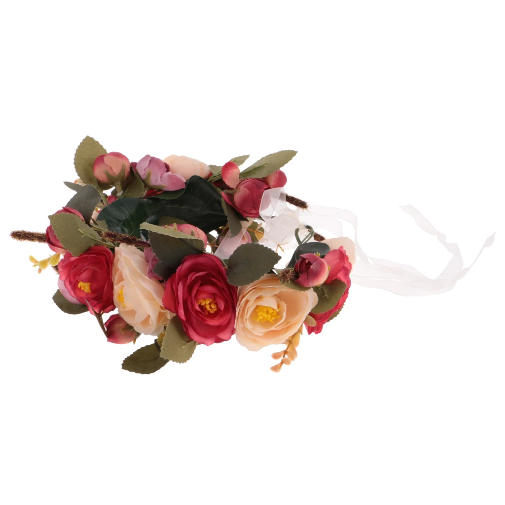 Elegant Women Girls Colorful Flower Cluster Hair Band Headwear Summer Beach photography |