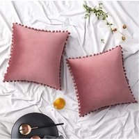 soft velvet cushion cover pillow case office sofa pillowcase living room sofa home decor solid color cushion waist pillows 45cm