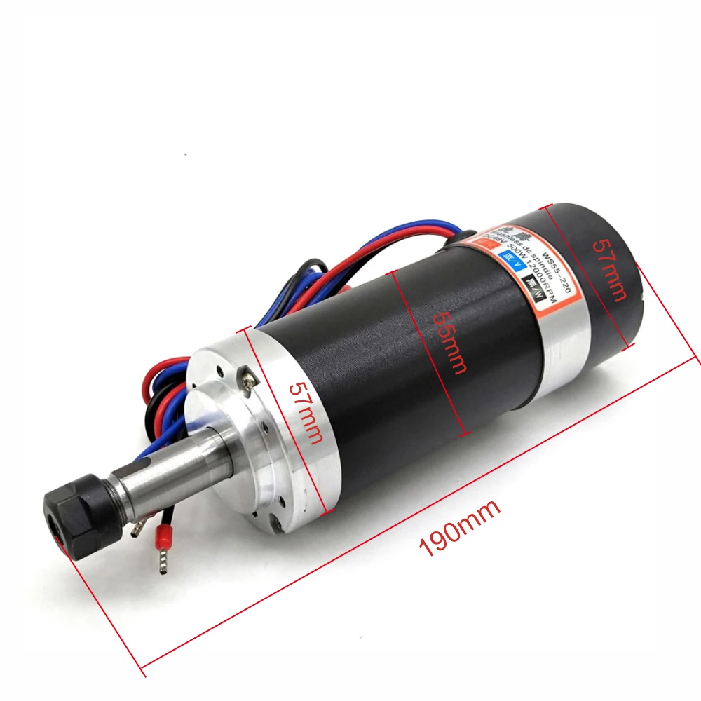 500W безщеточный шпиндель 0.5KW двигатель шпинделя воздушного охлаждения