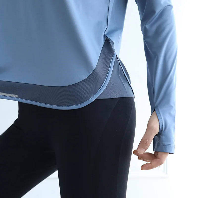 Женские топы Спортивные Свободные Джерси Mujer Dri Fit, тренировочные рубашки с круглым вырезом и длинным рукавом для занятий йогой, женская футболка для тренировок