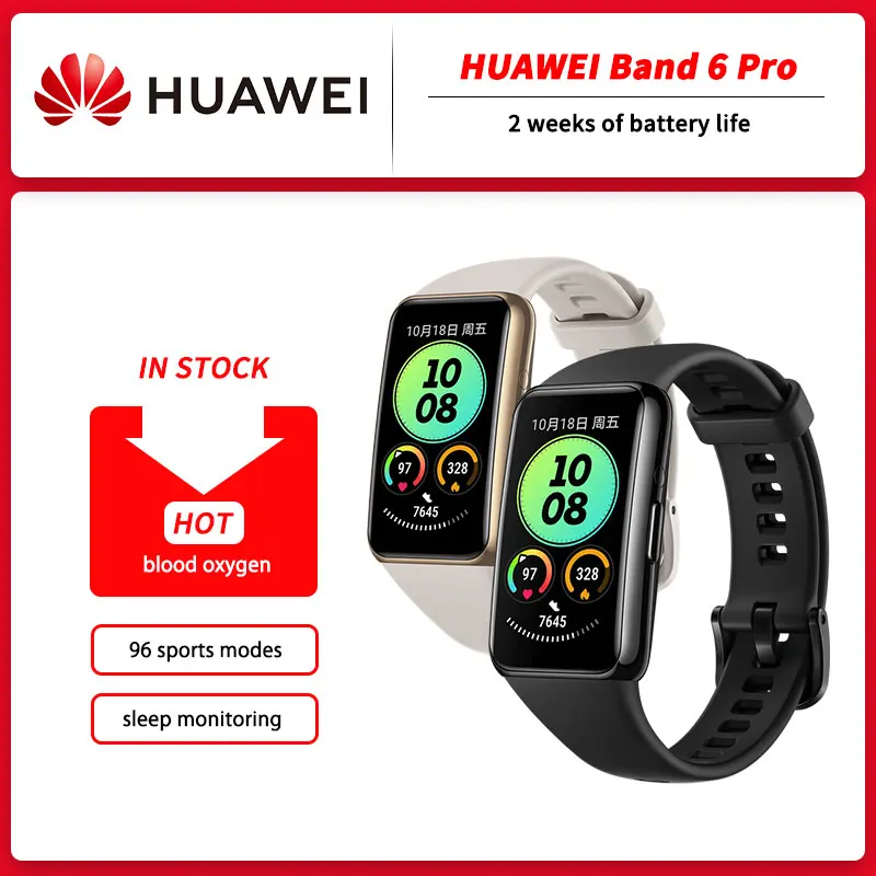 Смарт-браслет Huawei Band 6 Pro 1 47 дюйма цветной AMOLED ЖК-экран | Электроника
