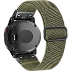 Ремешок для наручных часов Quickfit, 22, 26 мм, для Garmin Fenix 6, 6X Pro, 5X, 5 Plus, 3HR, 935, 945, S60, нейлоновая петля, эластичный ремешок для наручных часов