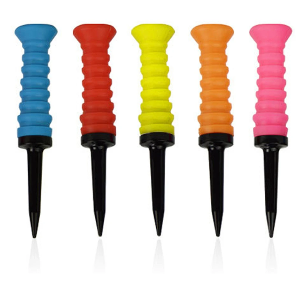 12 Pcs Golf Elastic Tee 83mm Soft Rubber Plastic Limit Ball Holder Low Resistance Good Rebound for Golf Training THANKSLEE