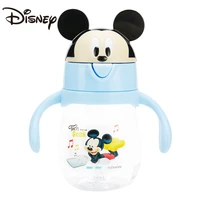disney kids straw cup baby handle learning cup drop proof leak proof convenient water bottle with scale thermos bottle