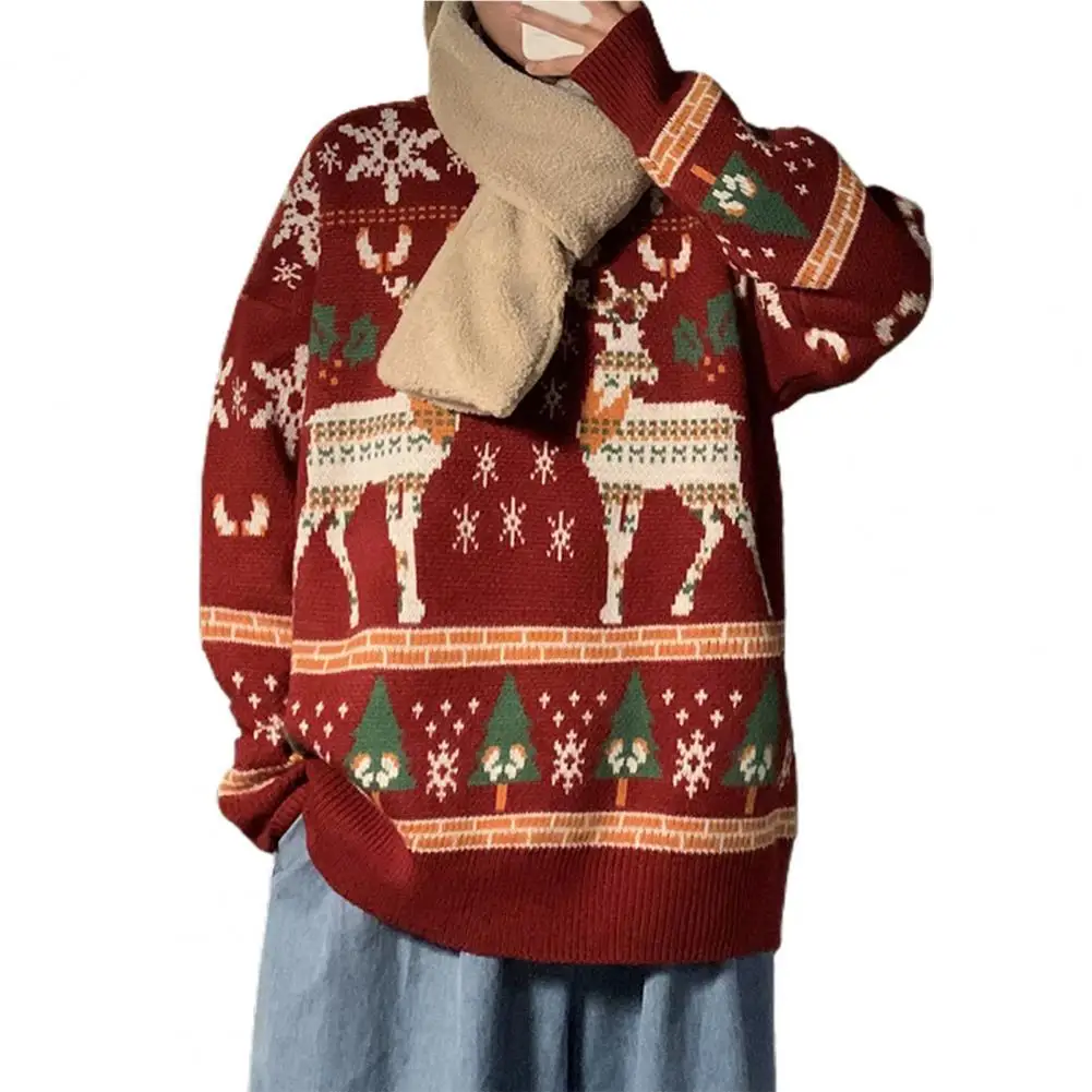 

Прямая поставка! Горячая распродажа мужской Рождественский свитер вязаный пуловер с круглым вырезом новогодний свитер с 3D принтом