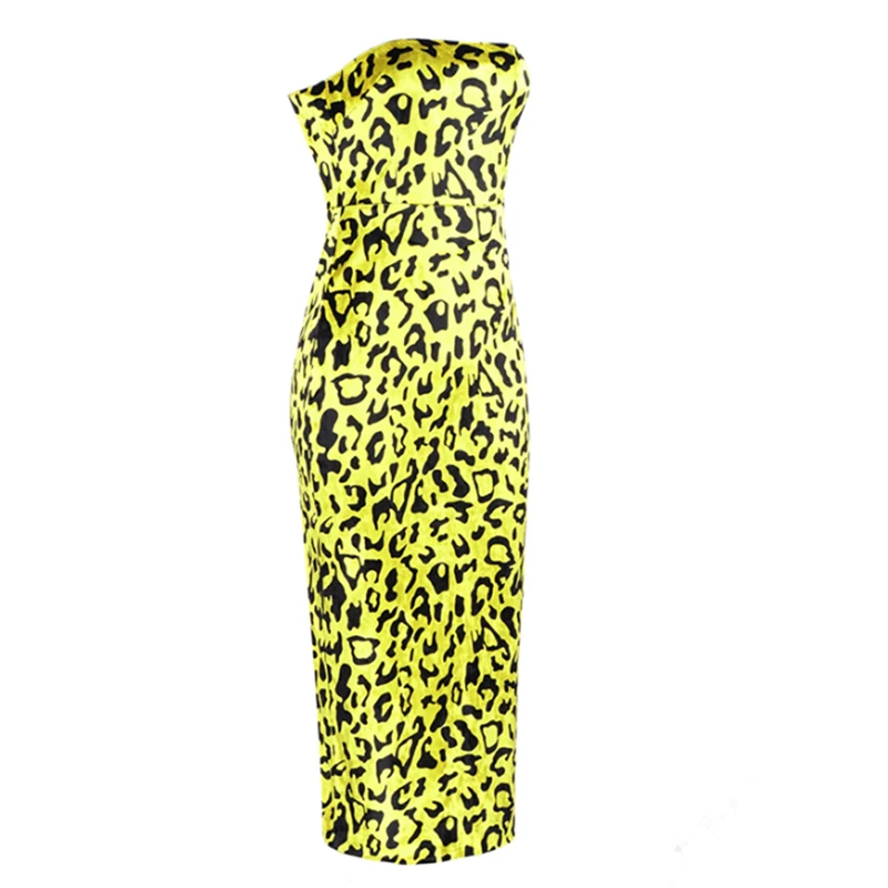 2019 Новая коллекция модных шоу-стиля сексуальное леопардовое вельветовое платье