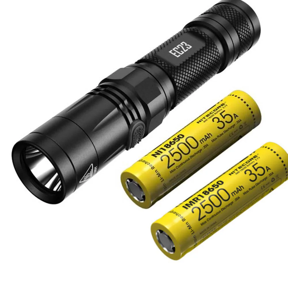 EC23 2 X 2500mAh 35A NITECORE EC23 светодиодный фонарик CREE XHP35 HD E2 светодиодный Макс 1800лм дальность луча 255 м 8 режимов Тактический фонарь - Испускаемый цвет: EC23 2 X 2500mAh 35A