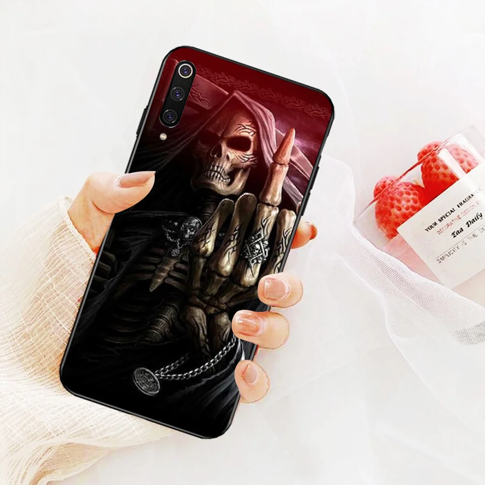 NBDRUICAI Череп Скелет новое поступление черный чехол для мобильного телефона Xiaomi 8 9