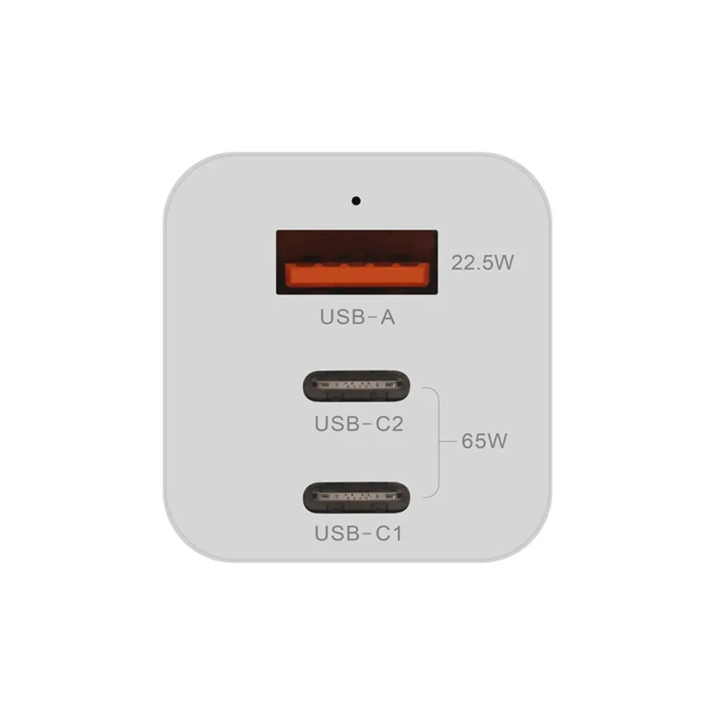 

Зарядное устройство сетевое с USB-портами и поддержкой быстрой зарядки, 65 Вт