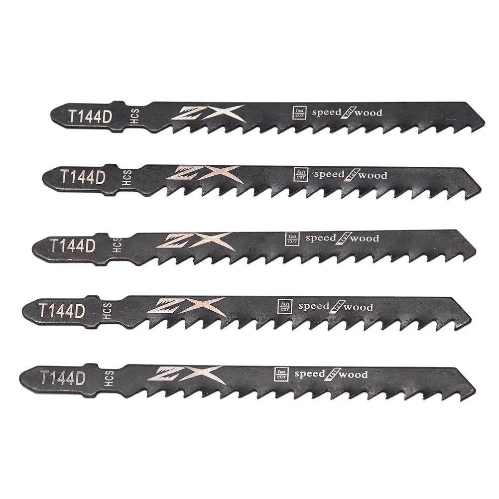 

5PCST144D T-Shank Jig Saw Blades Thick Teeth Woodworking Reciprocating Saw Blade For 4-50 mm Cardboard Fiberboard hot sale