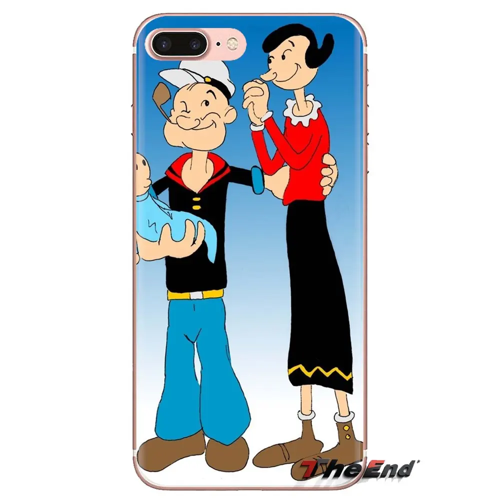 For Huawei Mate Honor 4C 5C 5X 6X 7 7A 7C 8 9 10 8C 8X 20 Lite Pro Popeye the Sailor Soft Transparent Cases Covers |