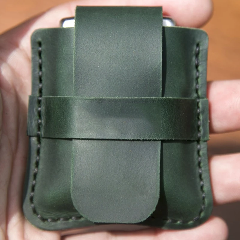 Чехол из воловьей кожи для зажигалки мужской Карманный чехол обычной плоской