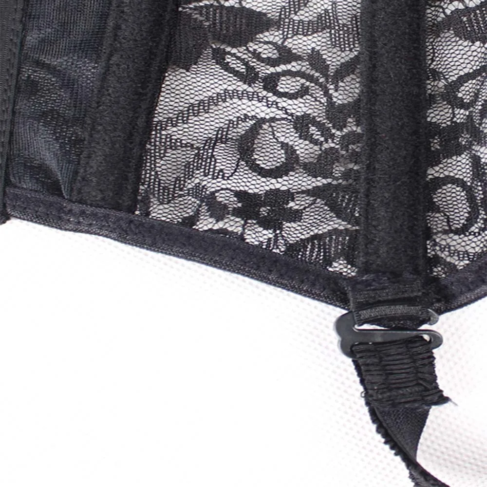 Женский кружевной корсет со средним рукавом для груди талии корректирующий и