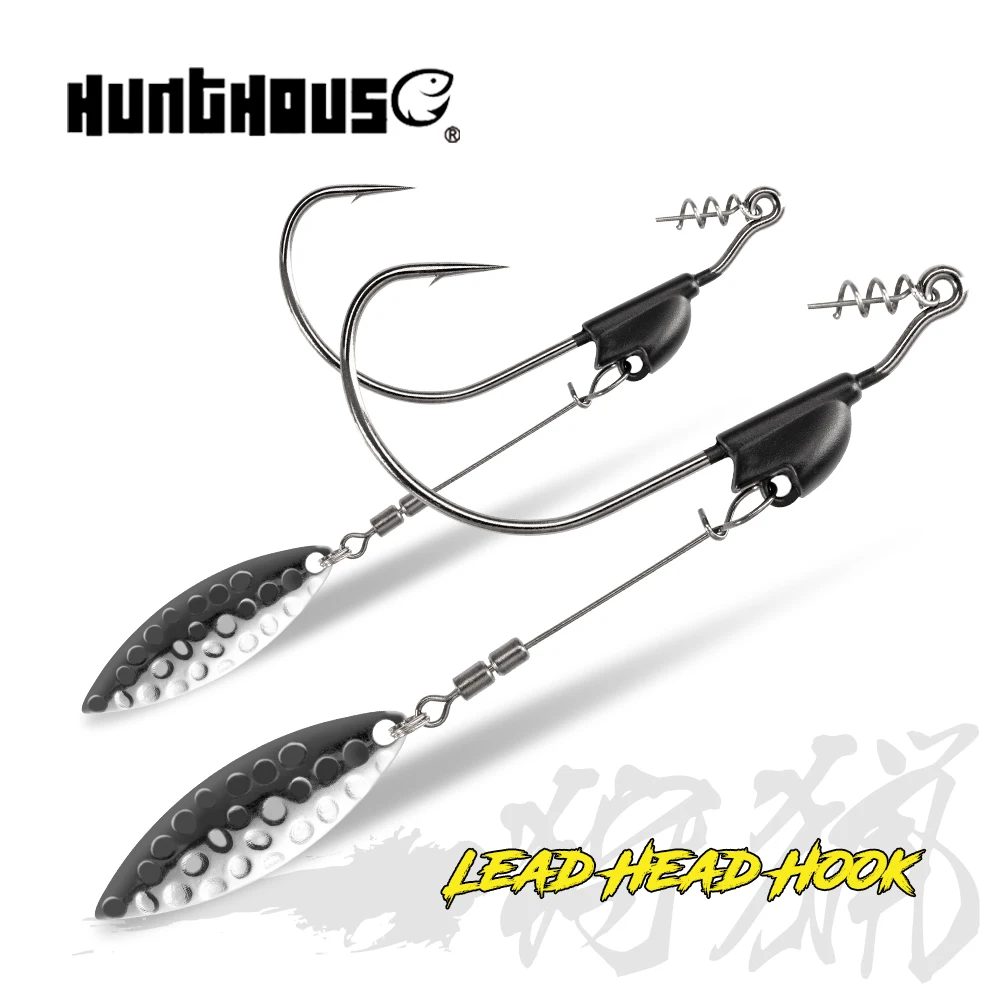 

Hunthouse Soft Lure Single HOOK Sequins 4.5\4.8\5.2CM Sturdy Reflective Prevent Falling FOR Soft FISHING LURE