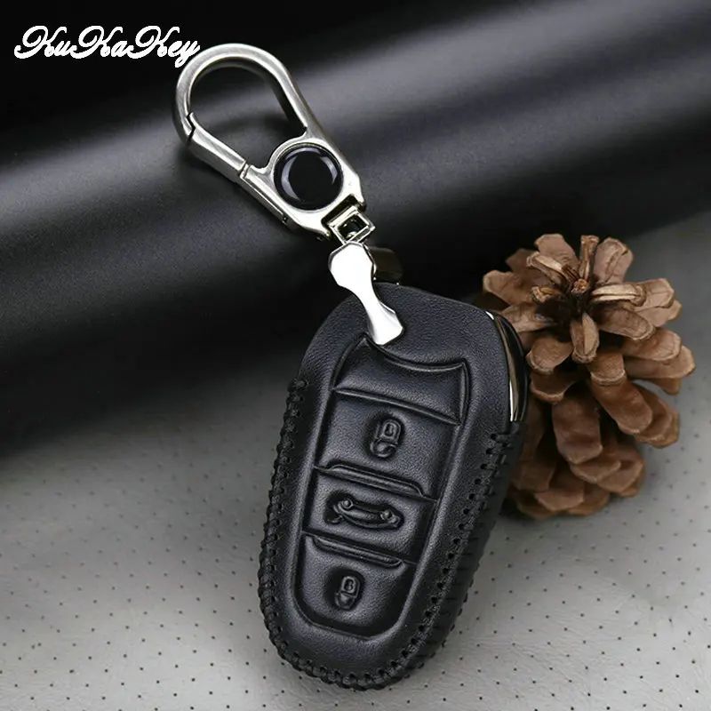 Умный чехол для автомобильных ключей из натуральной кожи Citroen C4 Grand Picasso Cactus C3 Ds5
