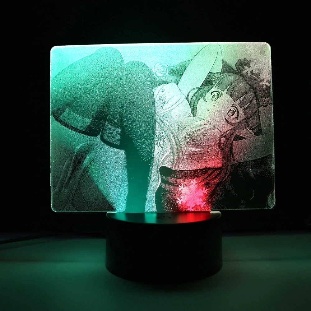 

Anime Figure Two Tone Lamp Cute Girl for Kid Bedroom Decor Birthday Gift Colorful Night Light Manga Two Tone LED Table Lamp
