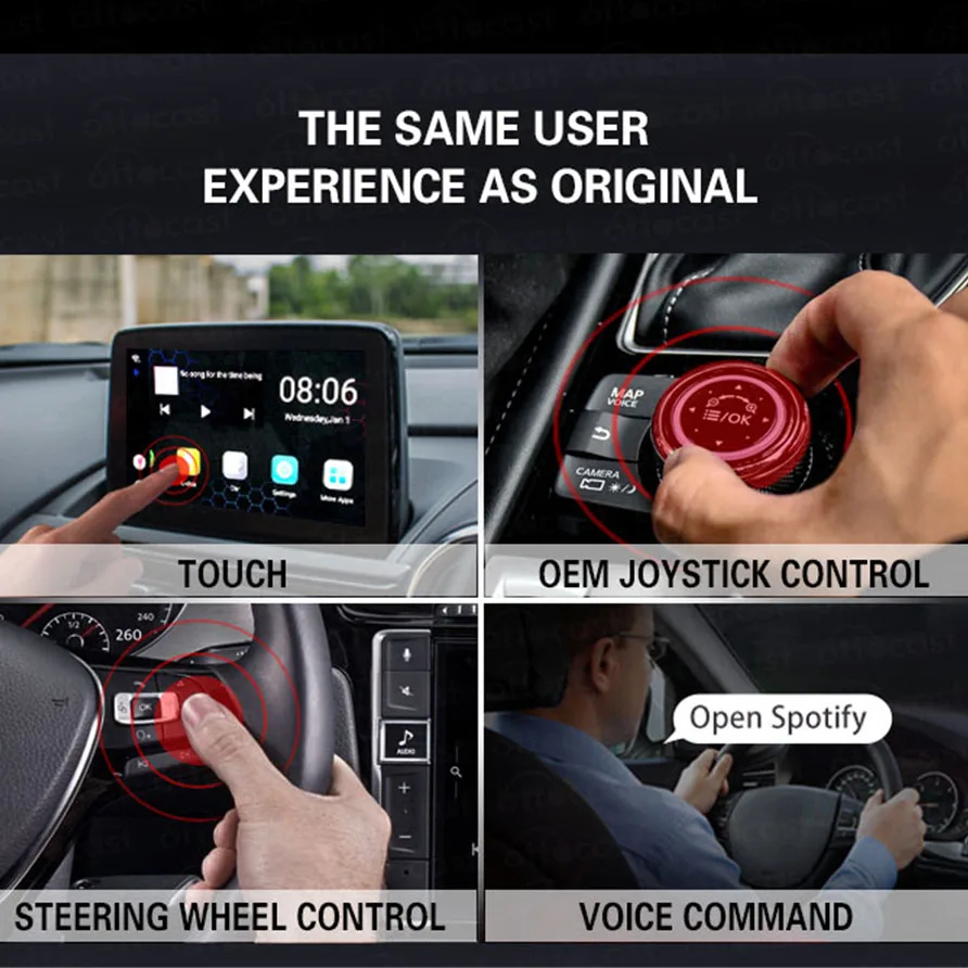 Для Apple беспроводной Carplay AI Box 4 + 32G автомобильный мультимедийный плеер Mirror Link для