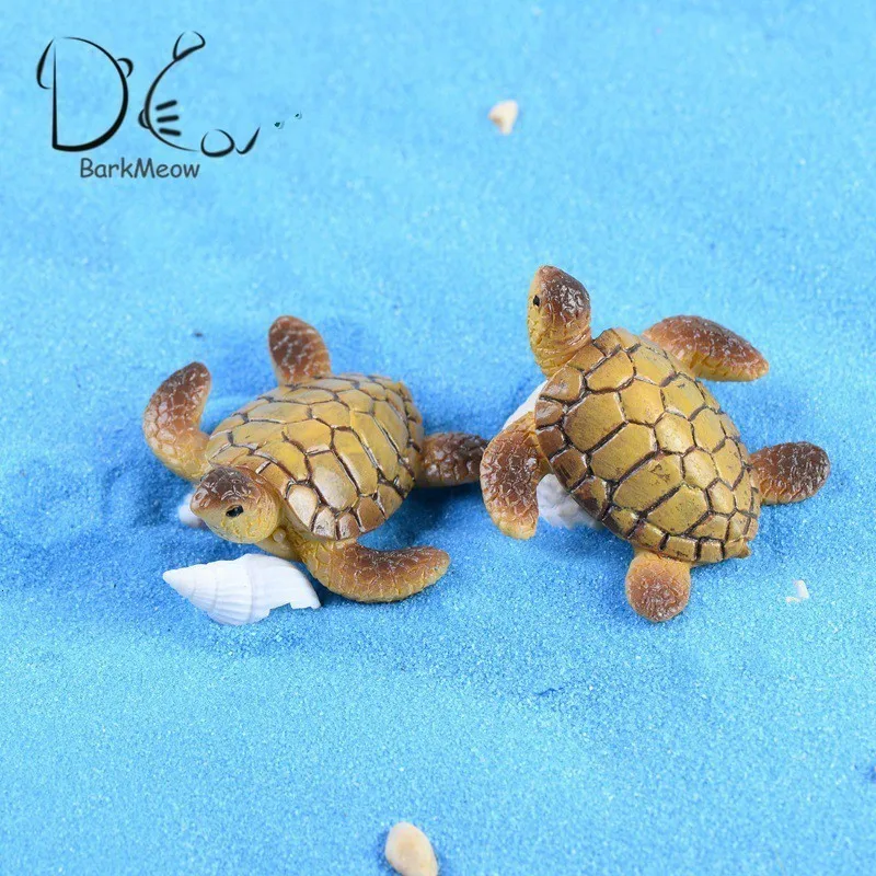 10/30/50/100pcs Green Sea Turtle Miniatures Landscape Fish Tank Decoration Simulation Animal Aquatic Ornament | Дом и сад