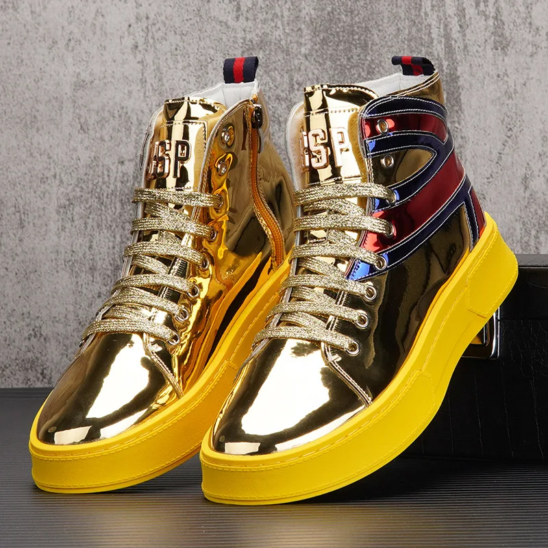 

Breathable Men Casual Boots Fashion Trend Men Short Outdoor Pu Leather Sneakers Hard-wearing Thick Bottom Motorcycle Shoes