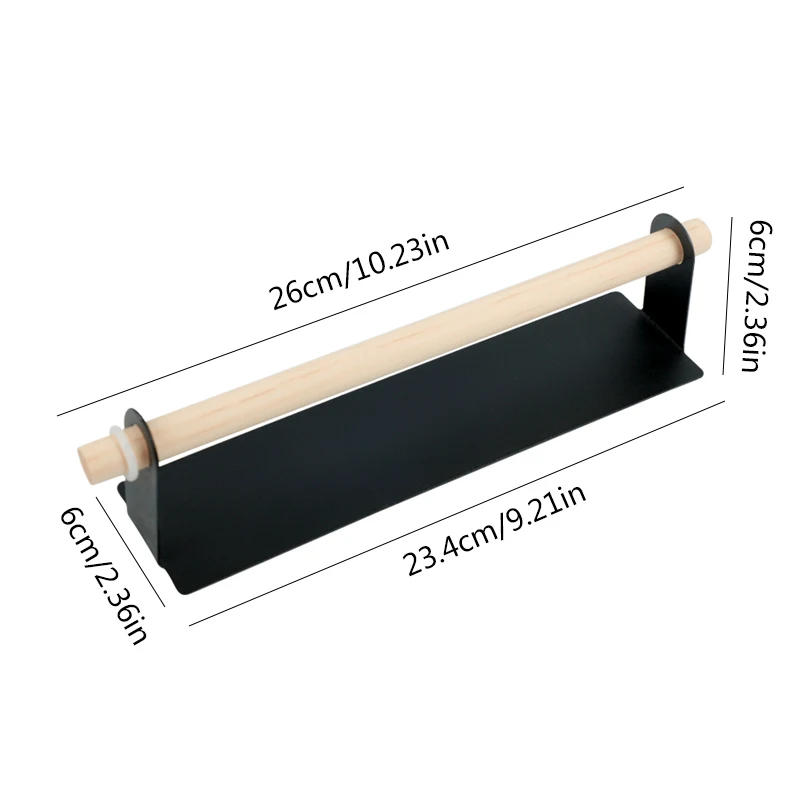 

Bathroom Wood Towel Hanger Rack Bar Kitchen Cabinet Cling Film Rag Hanging Holder Organizer Toilet Roll Paper Holder Shelf