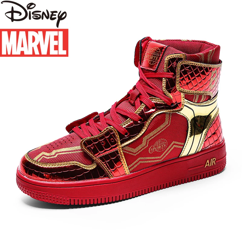 

2021 Marvel Venom Co Branded Limited Edition Spiderman Iron Man High Top Men's Shoes Fashion Sports Shoes with Original Box