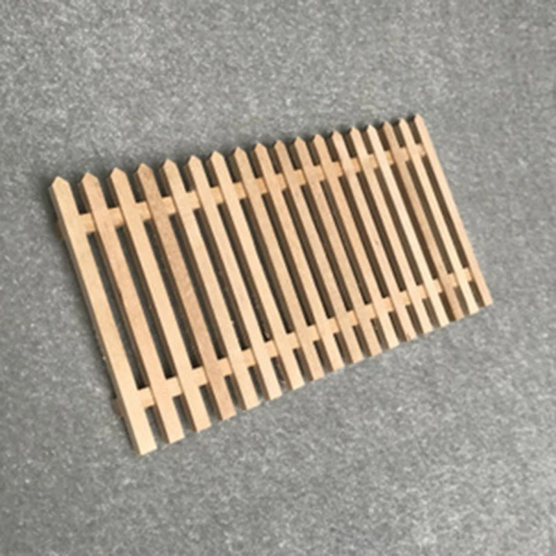 

1:12 Doll House Miniature Mini Wooden Garden Fence Model Decor Accessories