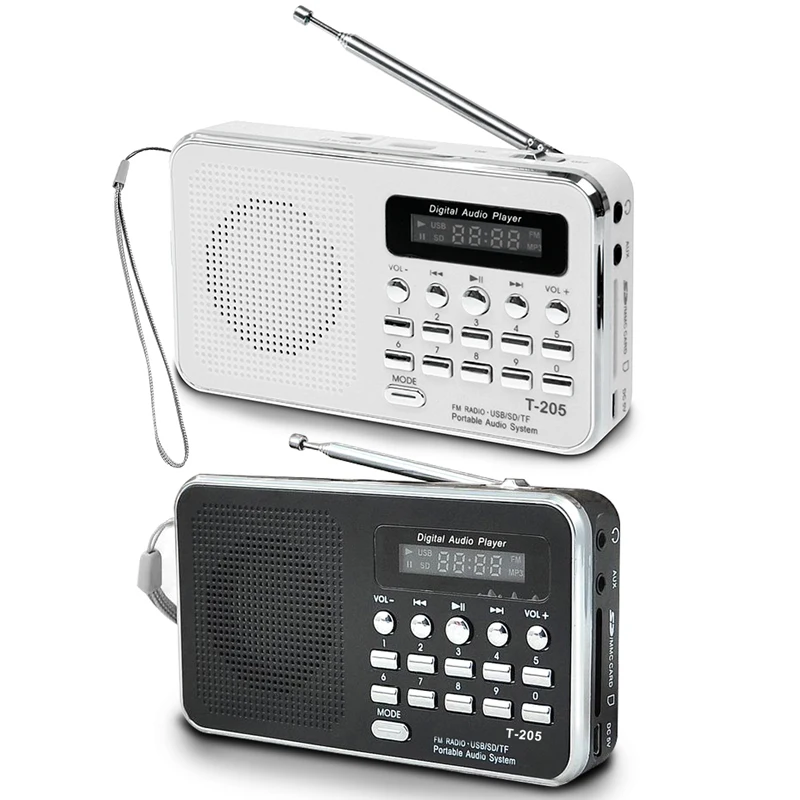 Популярный портативный мини Am Fm радио стерео динамик Поддержка Sd/Tf карты с Usb |