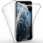 Прозрачный мягкий чехол на 360 градусов для Iphone 11 12 Pro 5 5S SE 6 6S PLUS 7 8 PLUS X XS Xr MAX 12 Mini Silicon Capa Coque Case Funda