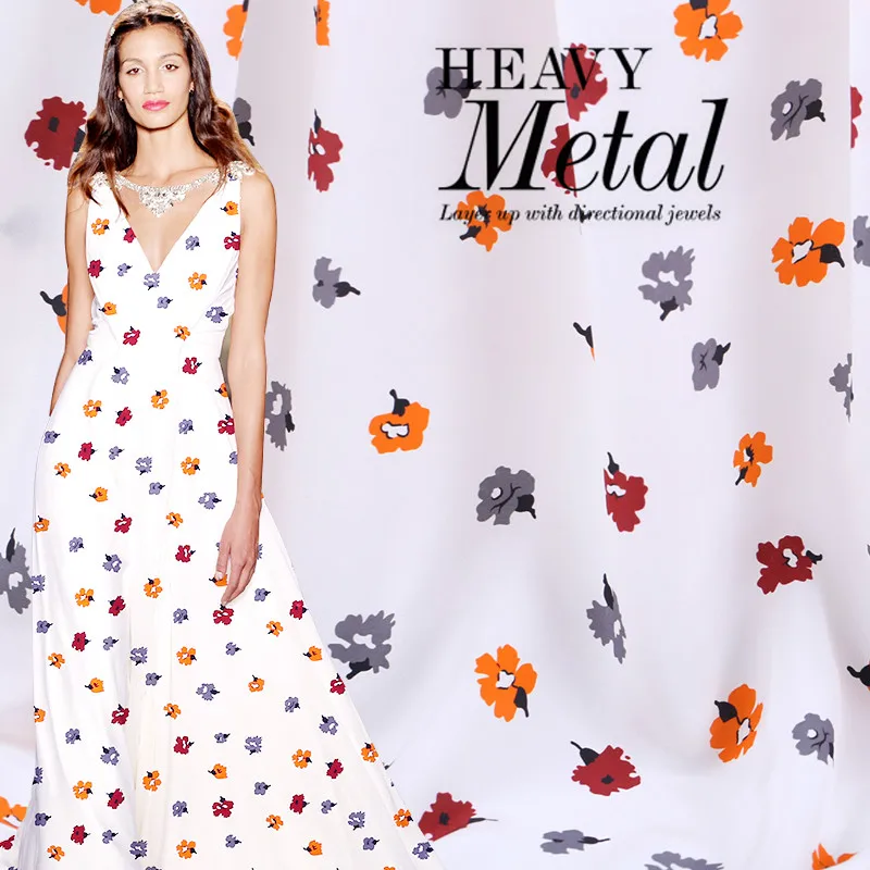 Цифровой струйный Шелковый крепдешиновый тканевый измеритель шириной 114 см из