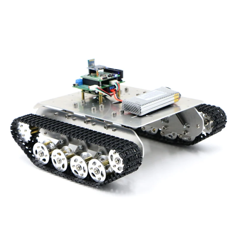 

Crawler chassis kit app remote control CCD line inspection tank intelligent car STM32 Aduino
