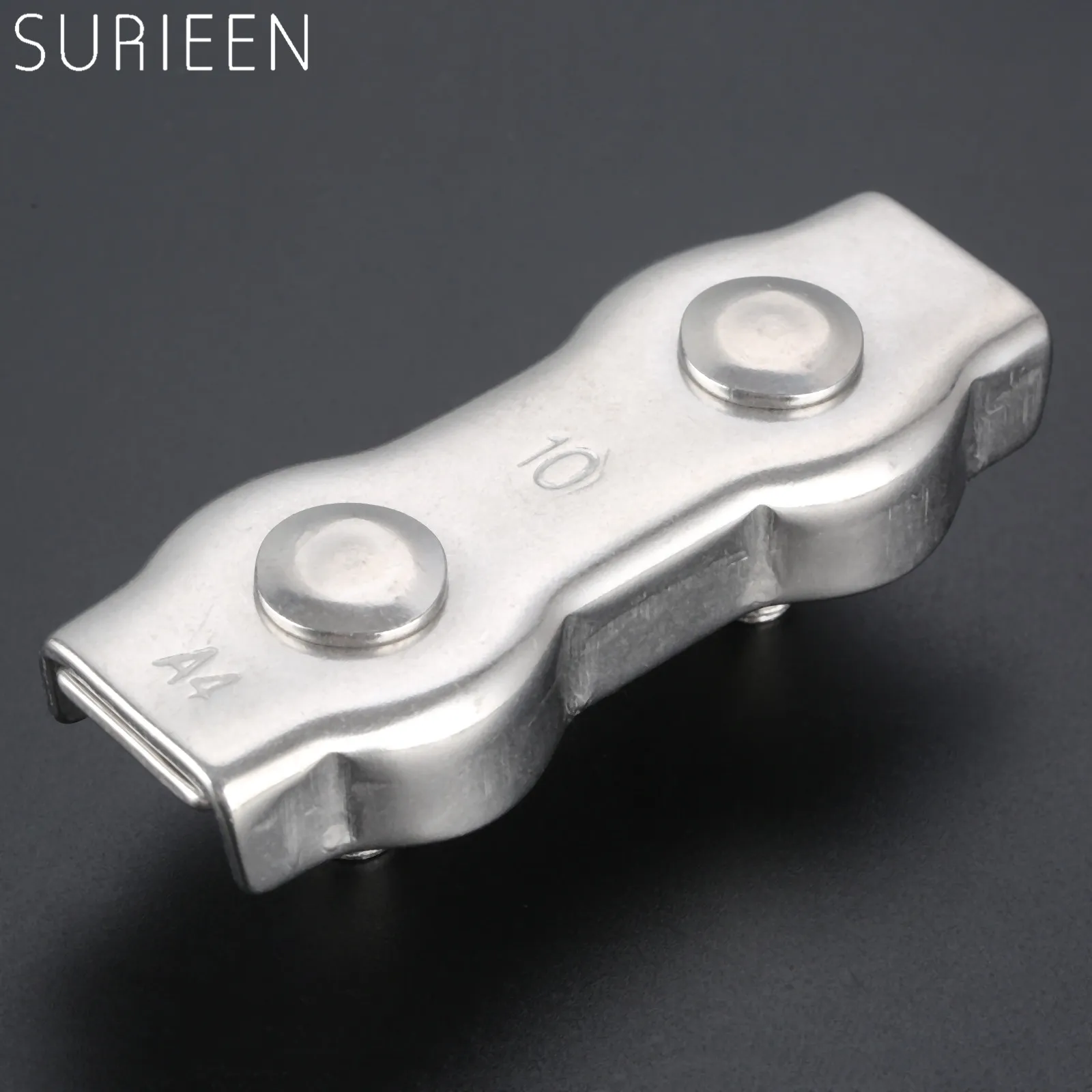 1 шт 10 мм двусторонний зажим Нержавеющая сталь такелаж веревочка провода кабеля