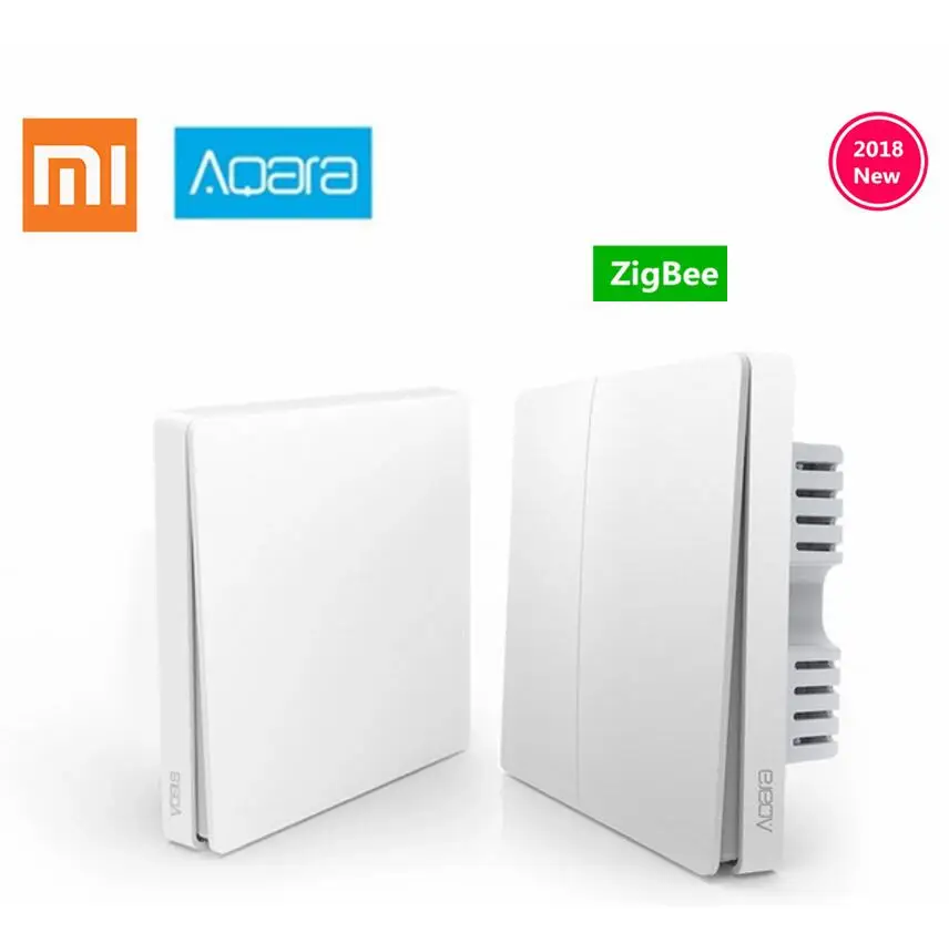 

Xiaomi Mijia Aqara Smart Home Light Control ZigBee Single Fire Wire Wireless Key Wall Switch Via Smartphone APP Remote In Stock