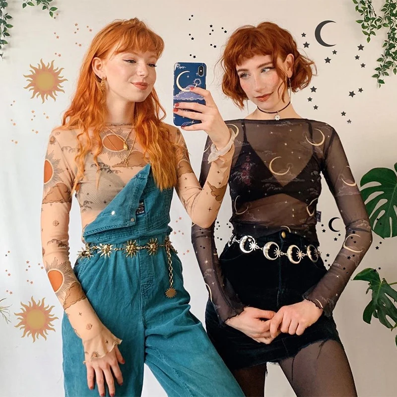 SUCHCUTE сетчатый топ для женщин с фатиновой юбкой и длинным рукавом девочек вырезом