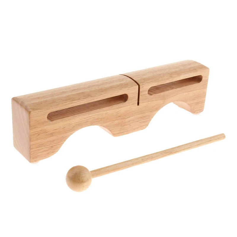 Деревянная перкуссия ритм-блоки с молотком для раннего дошкольного образования