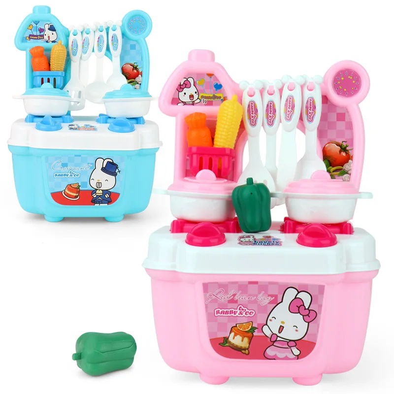 

Children's Educational Simulation Kitchen Tableware Toy Cooktop Cooking Set Mini Kitchenware Girl Boy Gift Kitchen Toy