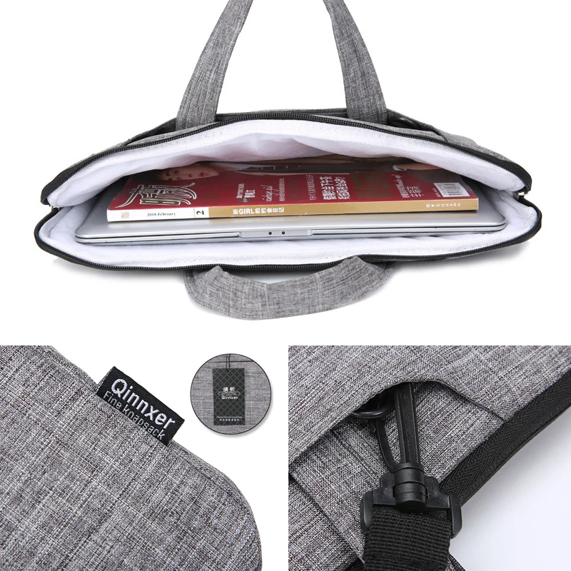 laptop bag shoulder bag notebook sleeve case for macbook air 13 3 14 15 6 inch briefcase for dell hp lenovo asus acer cover bags free global shipping